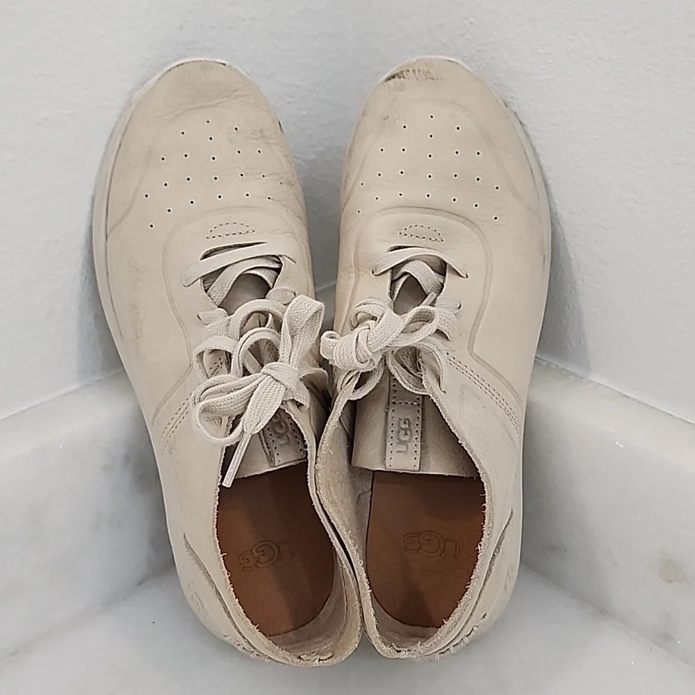 Ugg Womens Sneakers Adaleen Light Grey Cream Size 7